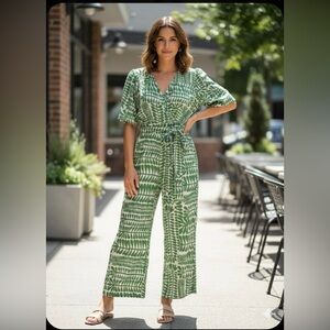 Snapper Rock Leafy Green Jumpsuit